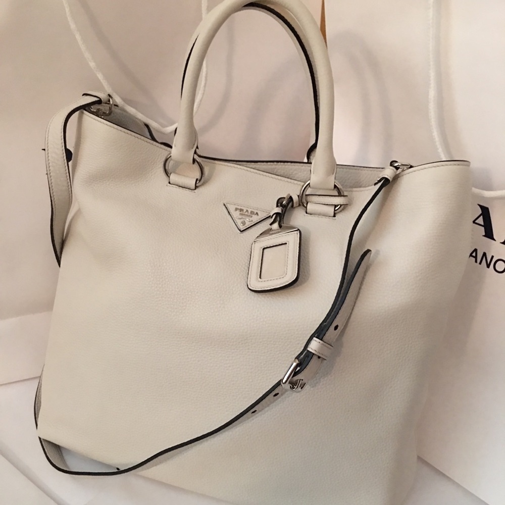 NWT Prada Vitello Daino Pebbled Shopper BN1713